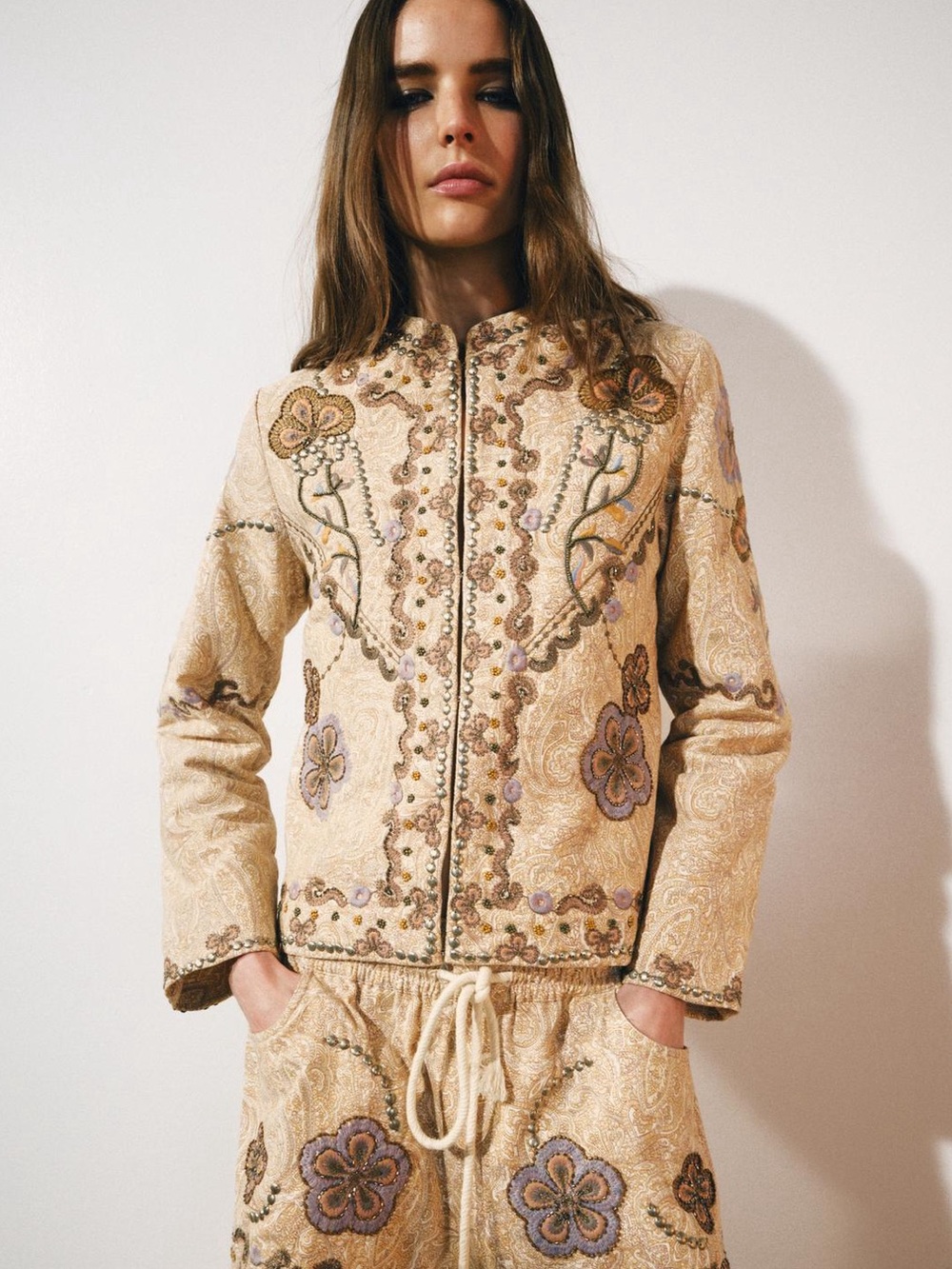 ZARA ZW COLLECTION EMBROIDERED JACKET